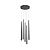 MOD132PL-L28BK2 griestu lampa Cascade melna LED 2300lm 4000K Maytoni