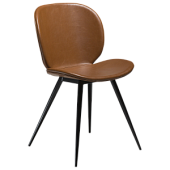 100800210 krēsls Cloud gaiši brūna eko āda/melnas kājas Dan-Form