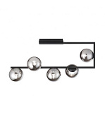 PL.MONILE/5 NERO Griestu gaismeklis melns 5xE14  ONDALUCE