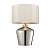 61198 WALDORF Galda lampa hroms/balts abažūrs 1x60W E27 D32 LIGHTING BRANDS