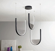 SO.LOTUS/3 -NERO Griestu gaismeklis Lotus zelta 70W 4200lm 3000K DIMM Ondaluce