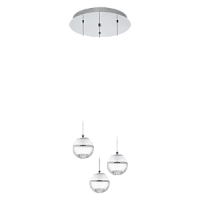 93709 MONTEFIO 1 Люстра хром/WHITE 3x5W LED 1440 lm 3000K EGLO