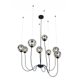 AZ2639 Conflux 8 pendant melns D700-1400mm maxH1300mm 8x33W G9  AZZARDO