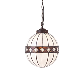 67044 griestu lampa Fargo Tiffany stikls 1x40W E14 Interiors 1900