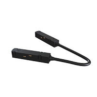 TRA004CPC-22B Elektro stūra savienojums priekš magnētiskajām sliedēm melns Maytoni