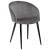 100800690 krēsls Dual pelēks velvets/melnas kājas DAN FORM