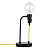 79383 galda lampa Studio melna/dzeltens vads 40W E27 Endon