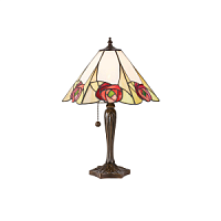 64184 galda lampa Ingram Tiffany stikls 1x60W E27 Interiors 1900