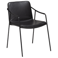 100310300 krēsls Boto melna eko āda/melnas kājas Dan-Form