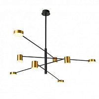 PND-16374-8-BK-GD-3K Lustra Remdal melns/zelts D138.8cm H90.5cm LED 36W Italux
