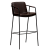 200310304 bāra krēsls Boto tumši brūna eko āda/melnas kājas H:105cm Dan-Form