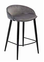 300800690 bāra krēsls Dual pelēks velvets/melnas kājas H:81cm Dan-Form