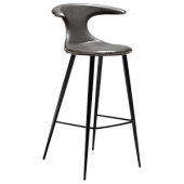 200801582 bāra krēsls Flair pelēka eko āda/melnas kājas H:100cm Dan-Form