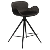 200200250 bāra krēsls Gaia melns velvets/melnas kājas H:87cm Dan-Form