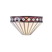 64149 sienas lampa Fargo Tiffany stikls 1x40W E14 Interiors 1900