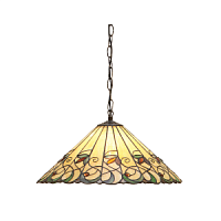 64193 griestu lampa Jamelia Tiffany stikls 3x60W E27 Interiors 1900