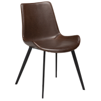 100300380 krēsls Hype brūna eko āda/melnas kājas Dan-Form