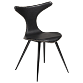 100295515 krēsls Dolphin melna eko āda/melnas kājas Dan-Form
