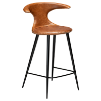 200801594 bāra krēsls Flair brūna āda/melnas kājas H:90cm Dan-Form