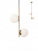 01-2625 Lustra NIVA melna/zelta 2x40W E14 H120 D33 Redo