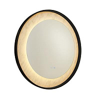 96060BK LUXO LED MIRROR D800mm mat.melns 17W 2700/4000K 203/227lm SL