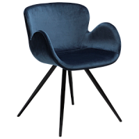 100200150 krēsls Gaia zils velvets/melnas kājas Dan-Form