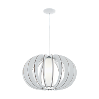 95607 Stellato Lustra balta/stikls 1x60W E27 EGLO