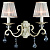 ARM247-02-G Bra GOLD/WHITE абажур 2x40W E14 Maytoni