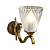 63452 sienas lampa Columbia misiņš/stikls 1x40W E14 Interiors 1900