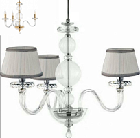 LP.BACH/3SP-CR Lustra bez kupoliem BACH hroms 3x40W E14 Ondaluce