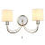 PHANTOM-2WBCH sienas lampa Phantom hroms/balts kupols 2 x 40W E14 Endon