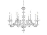 LP.AGATA/8BN lustra Agata balta 8x40W E14 Ondaluce