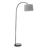 78163 stāvlampa Carlson melna/pelēks kupols 60W E27 Endon