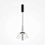 MOD185PL-L6B3K1 griestu gaism. Bangkok melns/stikls LED 12W 3000K 1200lm D25cm maxH349.5cm Maytoni