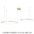 SO.SOEL/2-ORO Griestu gaismeklis zelts D60/80cm 28+38W 3000K 3960lm Ondaluce