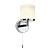 39608 LIPCO 1LT Sienas lampa hroms/balts abažūrs  1x28W G9 IP44 LIGHTING BRANDS