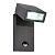 67686 āra sienas lampa ar sensoru Morti melna LED 620lm 4000K IP44 Saxby