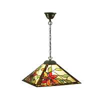 64228 griestu lampa Lelani Tiffany stikls 1x60W E27 Interiors 1900
