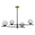 PND-43660-4 griestu lampa Stelia melna/balts stikls 4x5W E14 H:670mm D860mm Italux