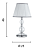 LT.BACH/CH galda lampa Bach hroma 1x40W E14 Ondaluce