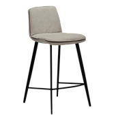 300650150 bāra krēsls Fierce bēšs audums/melnas kājas H:93cm Dan-Form