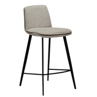 300650150 bāra krēsls Fierce bēšs audums/melnas kājas H:93cm Dan-Form