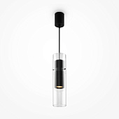 MOD326PL-01B griestu lampa Dynamics melna/caursp. stikls 1x50W GU10 Maytoni