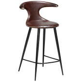 200801596 bāra krēsls Flair tumši brūna eko āda/melnas kājas H:90cm Dan-Form