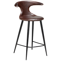200801596 bāra krēsls Flair tumši brūna eko āda/melnas kājas H:90cm Dan-Form