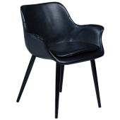 100690890 krēsls Combino melna eko āda/ melnas kājas Dan-Form