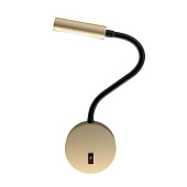 C035WL-L3MG3K sienas lampa Stem zelta/melna LED 150lm Maytoni