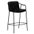 300310300 bāra krēsls Boto melna eko āda/melnas kājas H:95cm Dan-Form