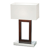 0195-DW galda lampa Portal koks/hroms/bēšs kupols 60W E27 Endon