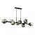 PND-30843-8 BK+SG Griestu lampa BORGO fume/melna 8x40W E27 Italux